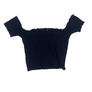 Black off the shoulder top